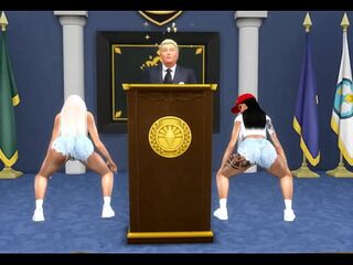 Nicki and Cardi B threesome for America
