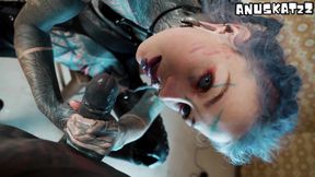 Tattooed Pornstar in High Heels Fingers Her Anal and Gives a Blowjob