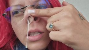 THICK YELLOW SNOT PLAY – I Blow Massive Mucus Onto The Table And Show You Everything