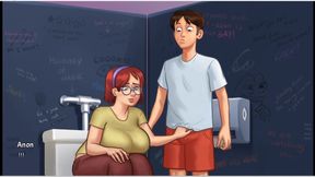 Summertime saga - gameplay - roleplay - taboo - judith big saggy boobs pressing and handjob
