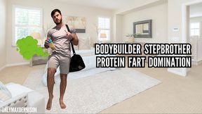 Bodybuilder stepbro protein fart domination