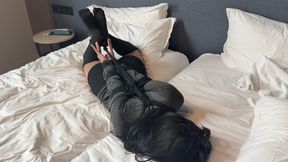 MarleneBound Frustrated in Hogtie Predicament