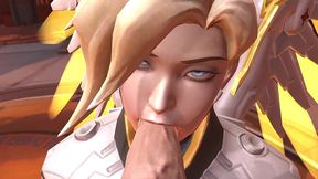 mercy blowjob - overwatch parody