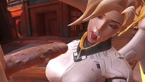 mercy blowjob - overwatch parody