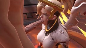 mercy blowjob - overwatch parody