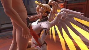 mercy blowjob - overwatch parody