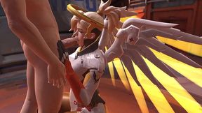 mercy blowjob - overwatch parody