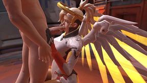 mercy blowjob - overwatch parody