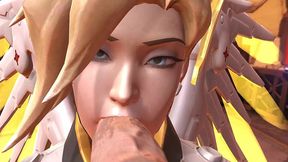 mercy blowjob - overwatch parody