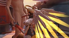 mercy blowjob - overwatch parody