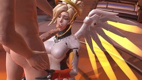 mercy blowjob - overwatch parody