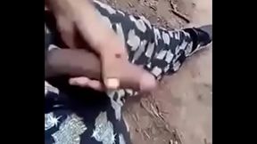 Pervy n. strokin his uncut Latino beef in public