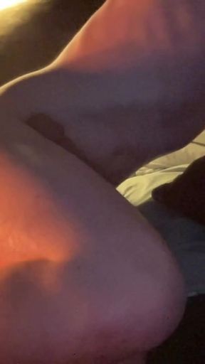 Young handsome guy fucks himself hard with a huge cock, cums from double penetration   Clip 1