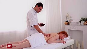 Redhead Girl Tries A New Massage