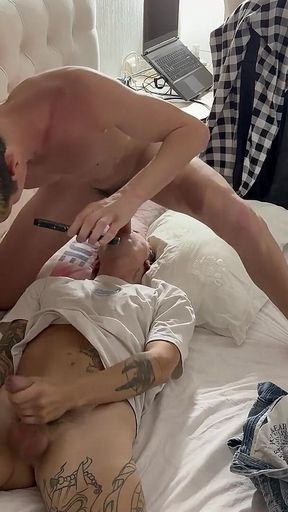 Full Video Big Cock Guy Fucks His Cute Stepbrother's Ass and Cums Anal