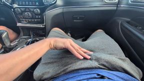 handjob while driving making him cum everywhere