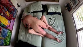 i wanted to masturbate quietly, by myself. my photographer was soon naked on the bed, next to me.
