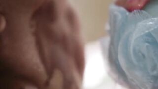 Black step-daughter drilled into the toilet