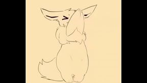 Eevee haciendo un bailesito furry xd.