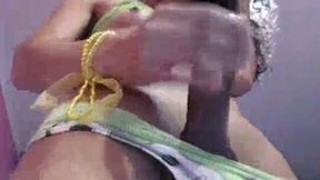 Small tittied shemale girl jerking off in front of camera