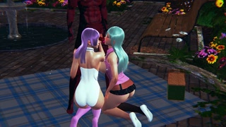 Nanatsu no Taizai Elizabeth Liones and Melascula having fun with the demon