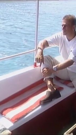 Hot Busty MILF Fucked on the Boat and Cummed on Pussy by Huge Vintage Cock