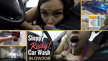 A Risky &amp_ Sloppy CAR WASH Blowjob! - Preview - ImMeganLive