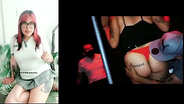 Hot Latina gangbanged in a crowded market