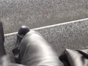 Leather pants and walk