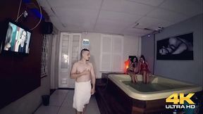 Rol&ecirc_ na sauna do sexo