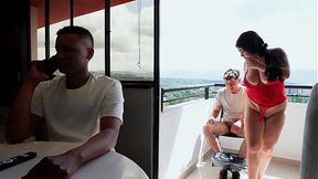 Submissive wife fucks her cuckold husband�s coworker - Andreabusty