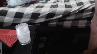 Straight Friends jerk and touch each other