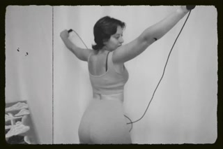 Embarrassed Naked Female Jump Rope