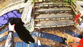 PublicSexDate HUGE FAKE TITS TATTOOED MILF JULIA EXCLUSIV FUCKS HER DATE IN PUBLIC