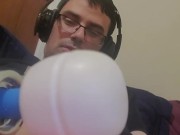 Locked fag milked to ruined orgasm