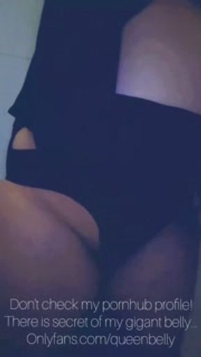 Hope that my inflated belly don't pop my panties. Belly inflation ,,new'' porn phenomenon