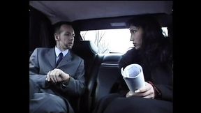A Horny Whore Secretary Suck a Big Cock of His Boss Inside the Car