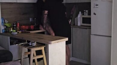 Neighbor Came for Salt but Got Ruined Gushing Choked Brunette Anal