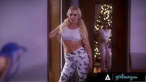 GIRLSWAY - Nice Girl Jenna Sativa Catches Sexy Santa Lexi Belle &amp_ Gets Wet Pussy For Christmas