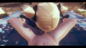 Genshin Impact Hentai - POV Fischl Blowjob and Cum at Her Face - Japanese Asian Manga Anime Game Porn