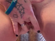 Horny after work making my pussy squirt