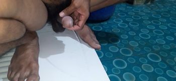 Pee Indian Man Bathroom Black Big Cock