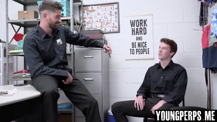 Straight security guards try anal for the first time