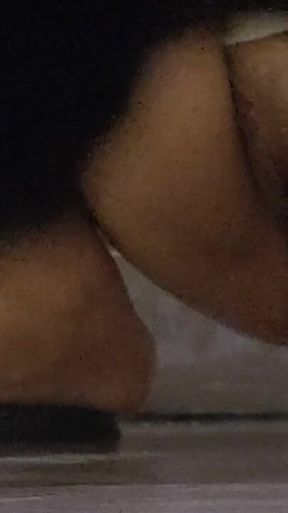 Peeking at Big, Chubby, Smooth Pussy Peeing