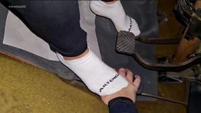 Crushing hand on pedal