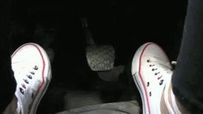 White sneakers on the road wmv