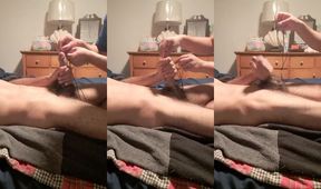 Friend Sounds My Cock Gushing Cum Explosion Destroyed