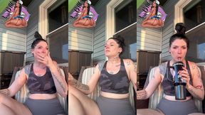 jessb allergy flare up-- sneezing in workout clothes!