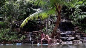 Alone in a Waterfall