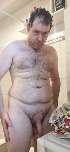 Naked Boy in Bathroom